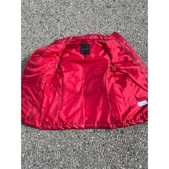 Talbots quilted puffer Vest womens small red pink 90% fill with downs - Picture 5 of 8